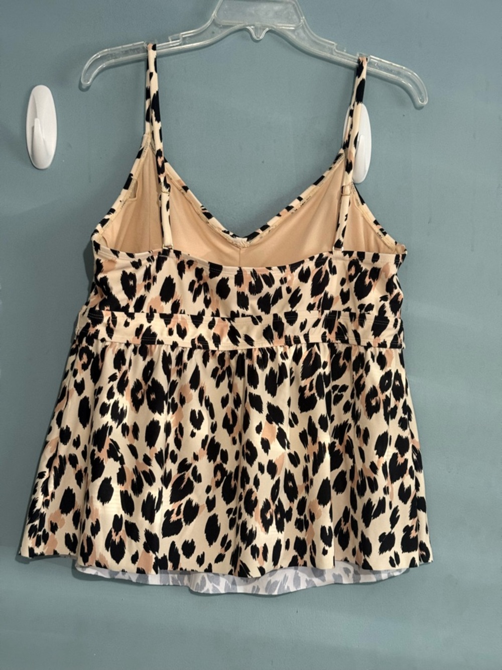 Kona Sol Animal Print One-Piece Swim Dress - Cream/Black/Brown - Picture 16 of 16